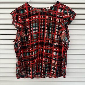 Aritzia Sunday Best Checkered Blouse